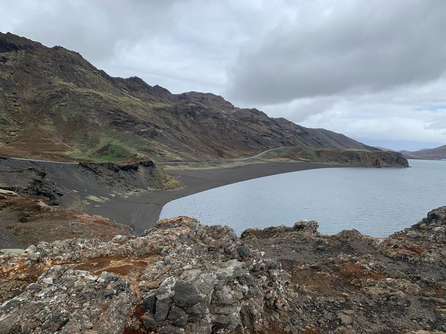 Lake and Black Beaches at Kleifarvatn