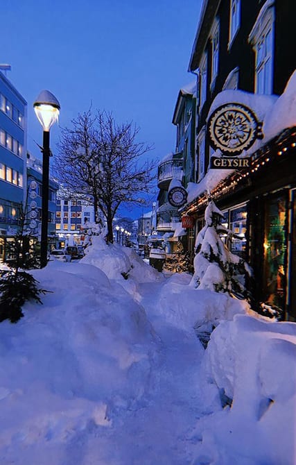 In the middle of Akureyri city center