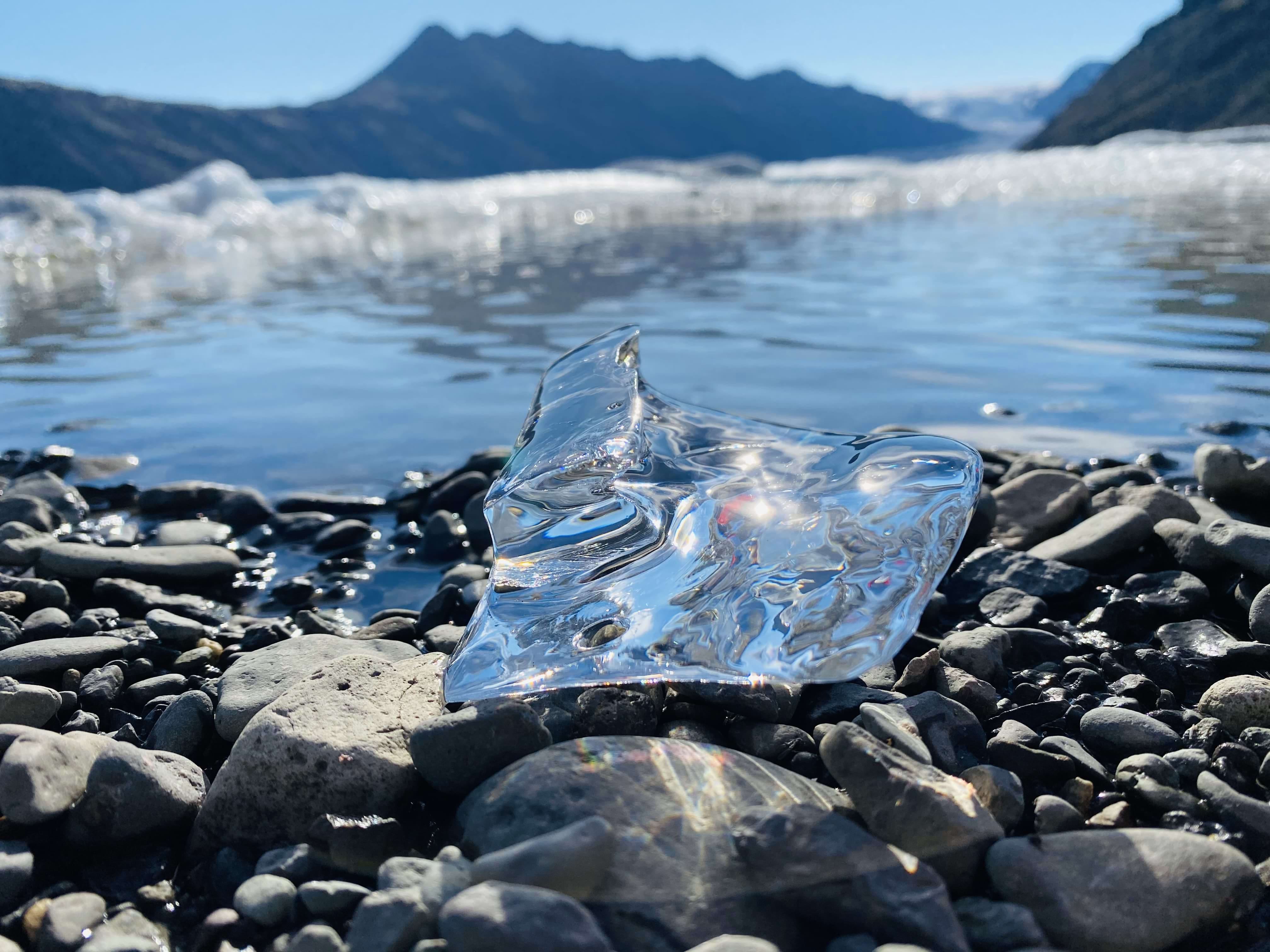 Ice at the diamond beach in Iceland