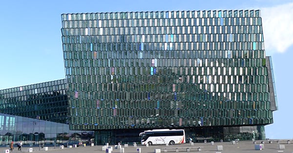 Sterna Travel sales desk at Harpa consert hall