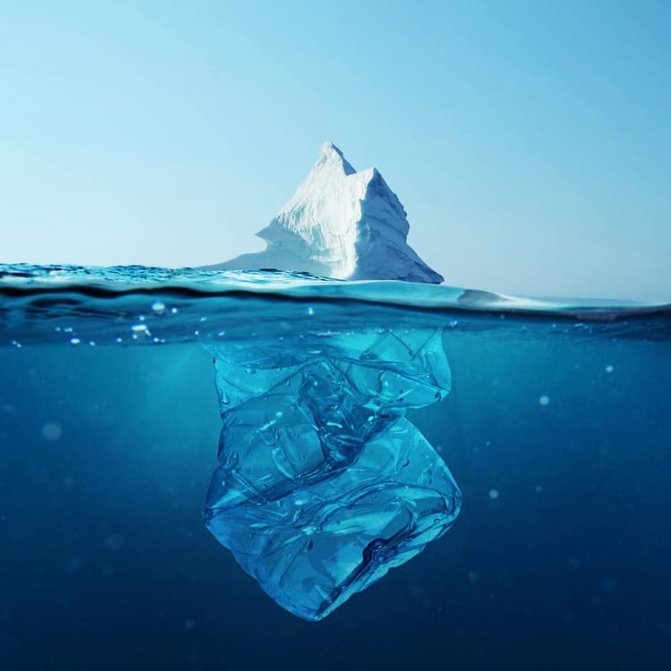 Glacier in the sea