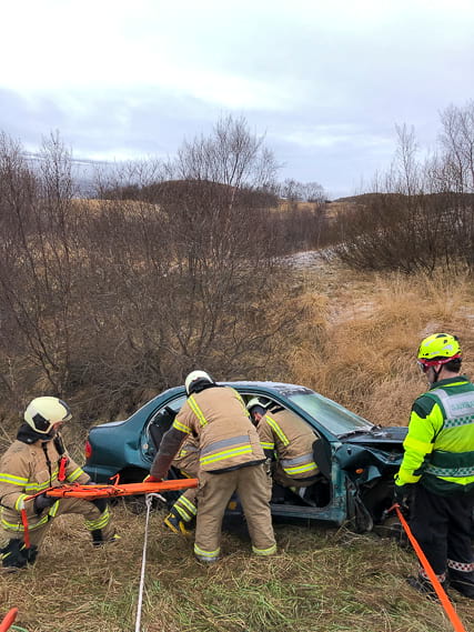 Slokkvilið Akureyrar are EMTs together with firefighters