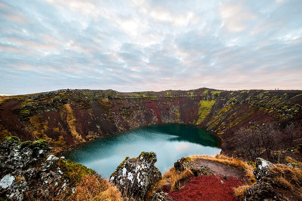 Kerid Volcanic Crater Lake in Best Grand Golden Circle Tour