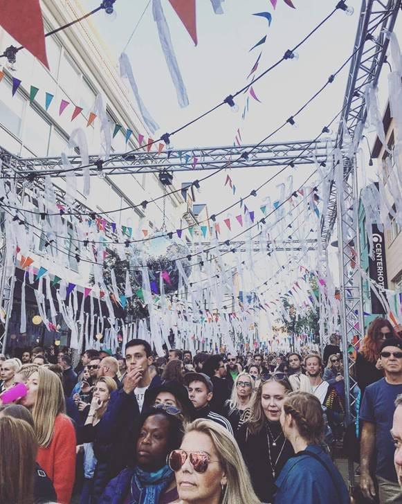 Street festival in Reykjavik downtown streets