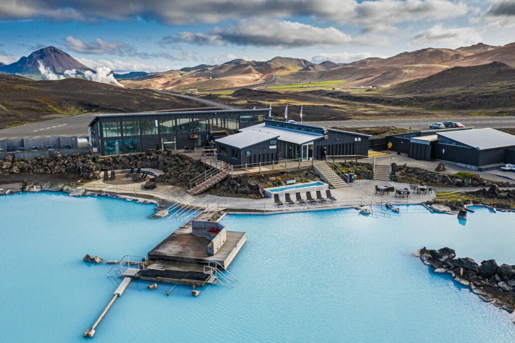 Mývatn Nature Baths surrounding landscape