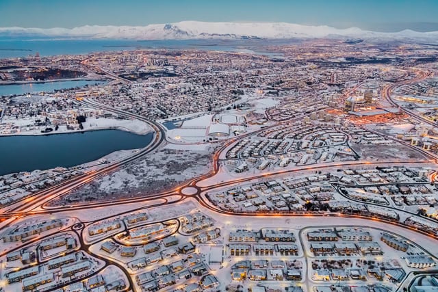 Reykjavík city from above