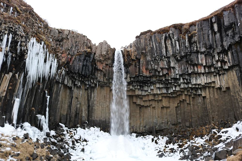 Svartifoss waterfall Skaftafell Nature Reserve