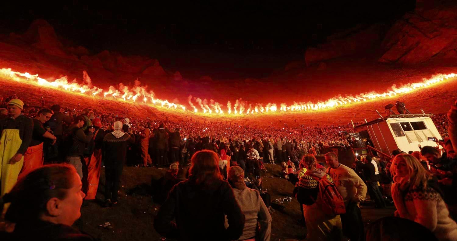 Thjodhatid festival in Iceland