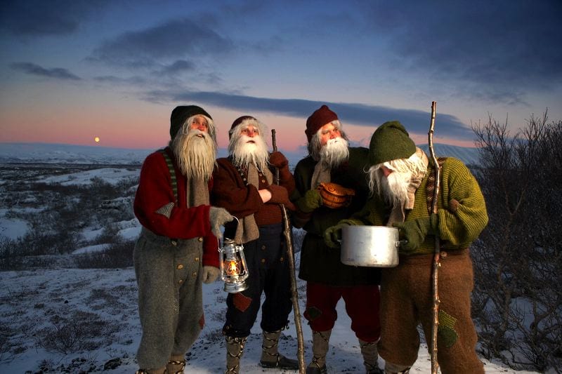 Icelandic Santa Clauses known as Jólasveinnar