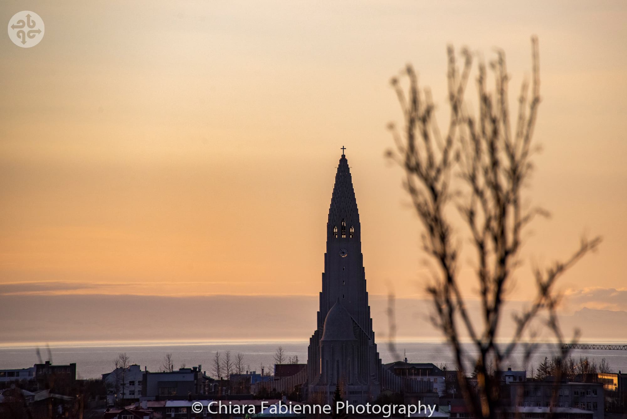 This picture was taken in April, view of our Hallgrímskirkja church. 